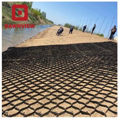 China Industrial Dawnview 150mm Smooth/Textured and Perforated HDPE Geocells for Highway Soil Stabilization for sale