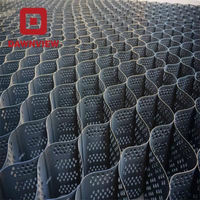 China Dawnview Factory Price 150mm Industrial Geocell HDPE Road Geocell Honeycomb Gravel Stabilization for sale