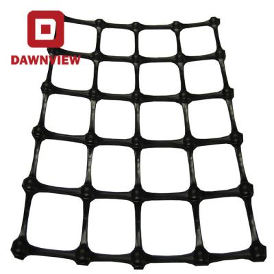 China Dawnview industrial high strength polyester 120-120KN geogrid mesh for driveway and soft ground reinforcement for sale