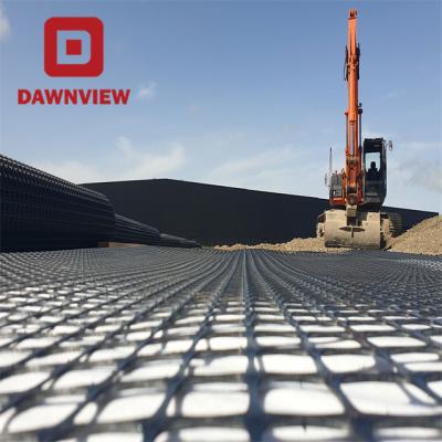 China Best Quality Dawnview Plastic Geogrid Mesh Fiber Construction Mesh Gravel Materials Industrial Chinese Ground Grid for sale