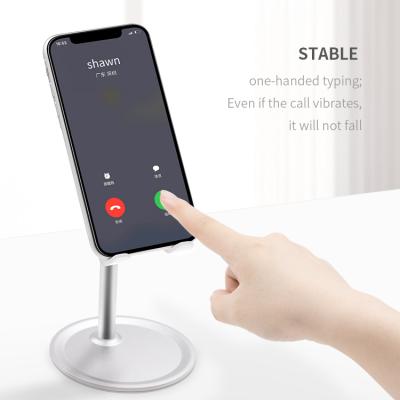 China Use for cell phone & Portable Adjustable Aluminum Silver Tablet Stand 360 Rotation Mobile Phone Stand Smartphone Holder Accessory For Apple iPhone Desk Stand for sale