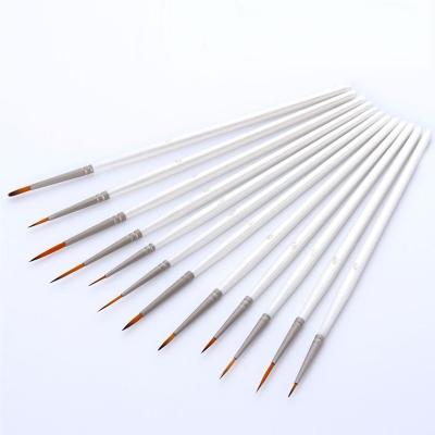 China WHOLESALE Blank Artist Acrylic Miniature Brush Set Watercolor Gouache Oil Paint Handle BOMEIJIA Art Supplies 12PCS for retail painting for sale