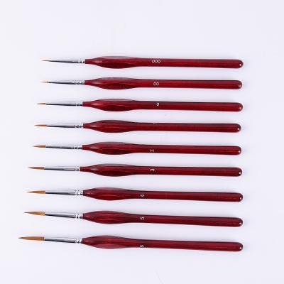 China Paint Bomeijia Produces 6 Packs Crimson Fine Line Triangle Nylon Wood Yarn Pen Art Supplies Hook Set for sale