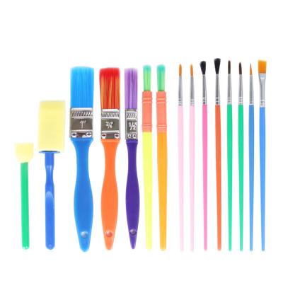 China 15pcs Children Painting Sponge Reading Brush Children Painting Joint Sponge Brush Dye Graffiti Tools Early Sponge for sale