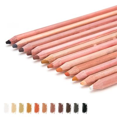 China HIGH QUALITY POPULAR WHOLESALE 12 Colors Art Painting BOMEIJIA Skin Tints Hand Painted Colored Toner Pencil Portrait Pastel Pencil for sale