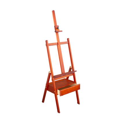 China Easel Factory Wholesale Art Student Children Sketch Oil Painting Pine Beech Drawer Painting Easel for sale