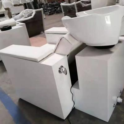 China Luxury Salon Spa Pedicure Chair Hair Salon Equipment Shampoo Chair With Ceramic Bowl No Piping for sale