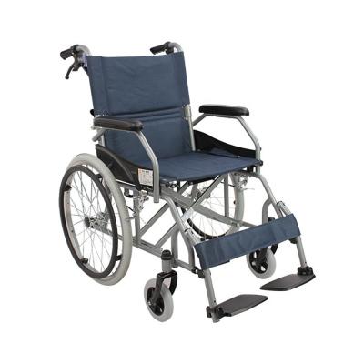 China Folding Outdoor Steel Manual Wheelchair Lightweight Wheelchair Wheelchair With Backrest For Disabled for sale