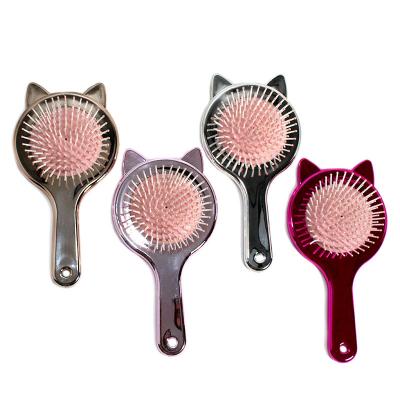 China Salon Hair Make Popular Hairdressing Comb Cartoon Electroplating Fashion Multicolor Anti-static Massage Airbag Comb for sale