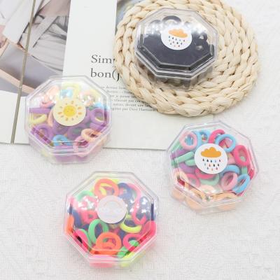 China 40PCS/box Children Girls Kids Girls Hair Bands Candy Color Hair Ties Basic Simple Elastic Hair Band Scrunchies Elastic Band Tops Hair Accessories for sale