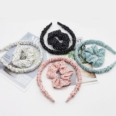 China Easy Polka Dot Headbands Hair Bands and Simple Scrunchies Hair Ties Hair Accessories Sets for Women Girls for sale