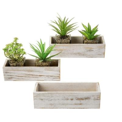 China High Quality Wooden Flower Box Decoration Rectangle Box Chinese Style Planter Wooden Living Room for sale