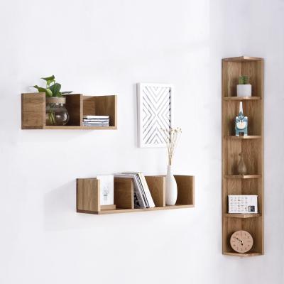 China Sustainable Home Decor Wall Mount Wooden Storage Shelf for sale