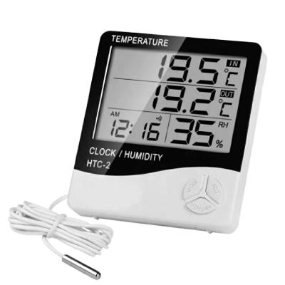 China Home Outdoor Indoor LCD Display Freezer HTC-2 Thermometer Hygrometer Temperature Humidity Meter for sale