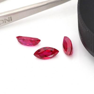 China Jewelry sets like red red stone marquis cut synthetic gemstones wholesale price red stone for jewelers for sale