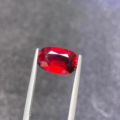 China Environmentally Friendly Wholesale Lab Made Gemstones 1-5 Carat Lab Created Ruby Genuine Red Gemstone Fancy Loose Triangle Shape Loose Cut Gemstone for sale