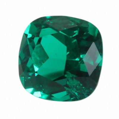 China Jewelry Making Stone Emerald Stone China Factory Directly Sell Synthetic Cushion Cut Colombia Emerald Stone Price Per Carat Lab Grown for sale