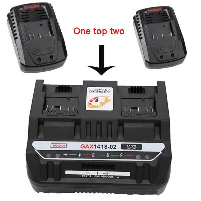 China Dual 4A Fast Charger Slot Battery Charger For Bosch 14.4V-18V Battery BAT618 BAT614 BAT609 GAX1418-02 Charger For Bosch Power Tools for sale