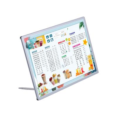 China Wholesale Led Menu Board Advertising Aluminum Alloy Glass A4 Light Box for sale