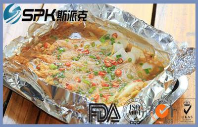 China Tray Type Perforated Aluminum Foil Sheet In Microwave / Oven ISO FDA SGS for sale