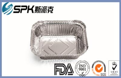 China Rectangular Large Disposable Aluminum Baking Pans For Fast Food , Recyclable for sale