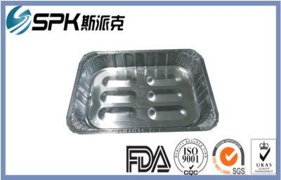 China Square Oblong Aluminium Foil Tray Half Size Microwave Food Container for sale