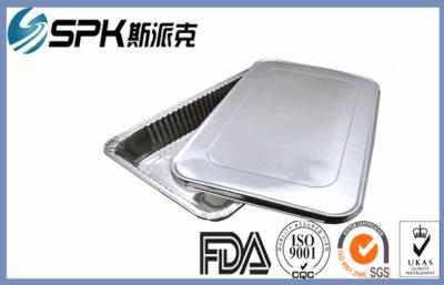 China Alu-Folien-Mitnehmernahrungsmittelbehälter der natürlichen Größe, Aluminiumfolie-Behälter mit Deckeln zu verkaufen