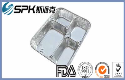 China Envases de comida de aluminio de la categoría alimenticia de los envases para llevar de encargo de la hoja con las tapas en venta