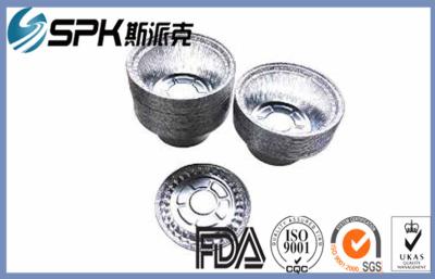 China Round Aluminum Takeaway Foil Containers , Cupcake / Egg - Tart Foil Baking Trays for sale