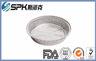 China Round Silver Foil Takeaway Containers , 8 Inch Pizza / Apple Pie Baking Trays With Lids for sale