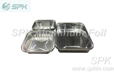 China Party Kitchen Square Disposable Aluminum Foil Baking Pans , Heat Resistant for sale