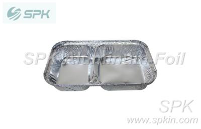 China Compartment Aluminum Disposable Baking Pans / Tin Foil Food Containers for sale