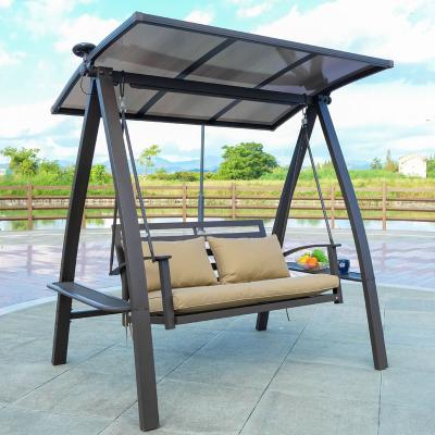 China Contemporary Outdoor Garden Swing Chair 2 Seats Outdoor Waterproof Garden Swing Chair for sale