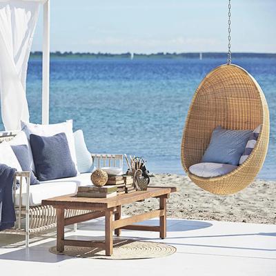 China Wholesale Super Comfortable Outdoor PE Woven Rattan Single Swing Chair Patio Waterproof Garden Swing Chair for sale