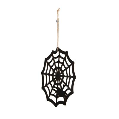 China Wooden Tree Decoration OEM Quality Halloween Black Hollow Decorative Tree Pendant Halloween Decoration for sale