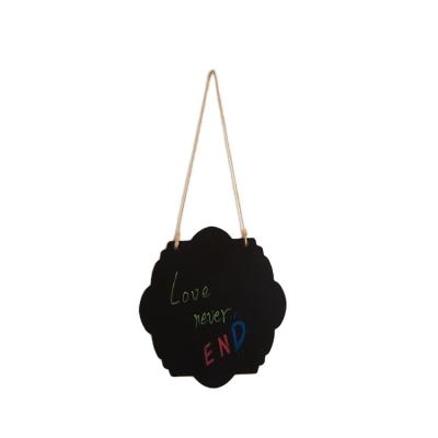 China Advertising Chalkboard Fine Quality Easy To Erase Double Sided Non Porous Wooden Decorative Hanging Chalkboard for sale