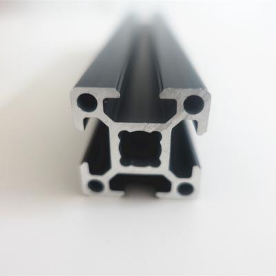 China Industry System Square Framing Black Anodize Aluminum Extruded Profile for sale