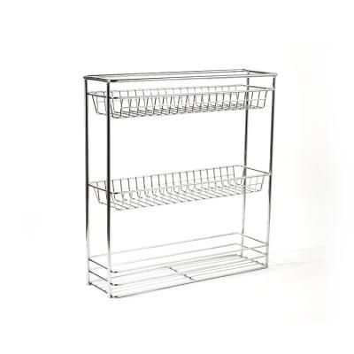 China Sturdy And Durable Multifunctional Kitchen Stainless Steel Rack Shelf Storage Three Tier Rack For Sale for sale