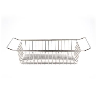 China Sustainable Popular 304 Stainless Steel Pull Out Drawer Wire Basket Kitchen Storage Dish Rack With Soft-Close Slide For Utensils Cabinet for sale