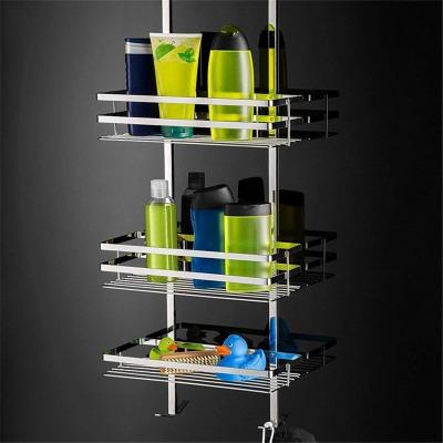 China 2021 Sustainable Fashion 3-Tier Iron/Stainless Steel 201/304 Hanging Wall Mount Bathroom Storage Rack For Personalcare for sale