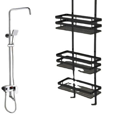 China Cost Effective Bathroom Kitchen 3 Tiers Stainless Steel Organizer Wall Mounted Storage Rack For Spices With Soft-Closing Slide for sale