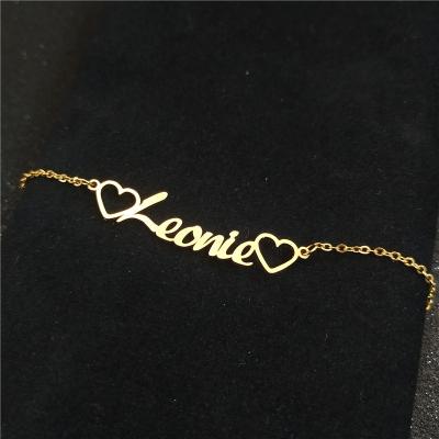 China Personal Stainless Steel 18K Gold Plated Custom Baby Anklet Foot Jewelry Bracelet Wholesale for sale