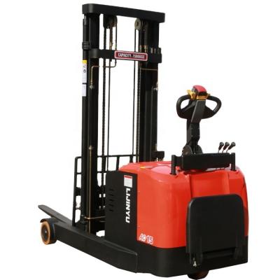 China Construction worksÂ   Stacker Reach 2t Truck Stacker Portable Loading Electric Loading Forklift for sale