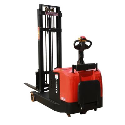 China Building Material Stores Stand Counter Balanced Electric Stacker Forklift for sale