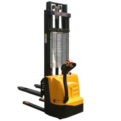 China Electric Machinery Repair Shops 1500kg 3000mm Pallet Lifter Forklift Stacker With Straddle Leg for sale