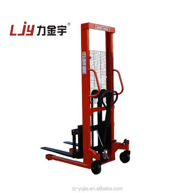 China Factory High Quality Manual Hydraulic 2 Ton Pallet Forklift Stacker With Foot Pedal for sale