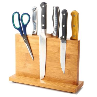 China Morden Knife Block Holders, Pots and Tools Kitchen Knife Holder Wooden Magnetic Bamboo Holder for sale