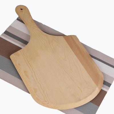 China Stored Large Pine Pizza Skin Board Premium Natural Wooden Paddle and Cutting Board for Homemade Pizza Bread Cheese Sushi for sale