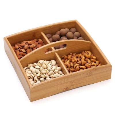 China Freshness Preservation 2,3,4,5,6 Compartment Container Carrying Organizer Small Dried Fruit Snack Nuts Bulk Box Multi Reusable Fancy Food Storage for sale