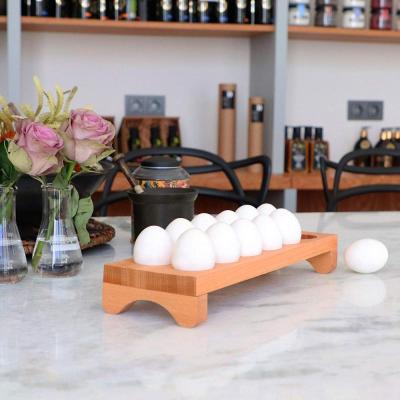 China Sustainable Egg Rack Kit Dozen Indoor Garden Wooden Egg Tray For Professional Kitchen Instrument for sale